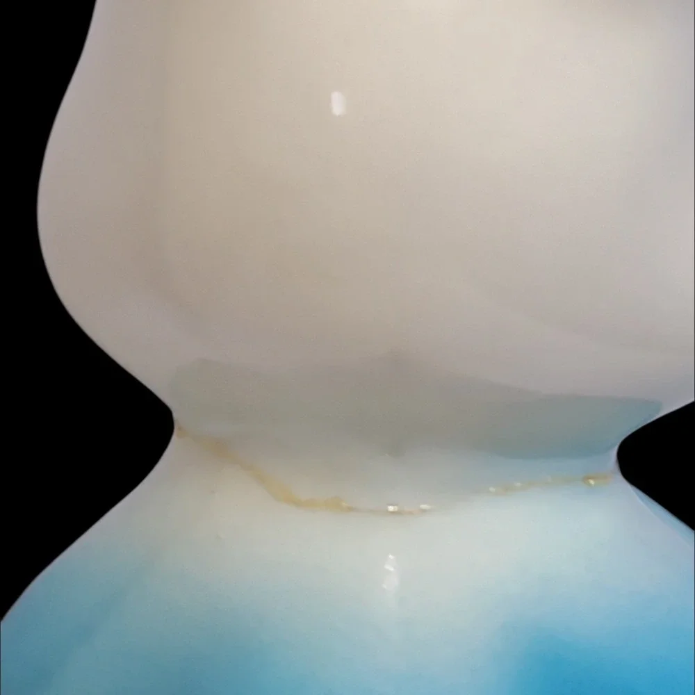Vintage Porcelain Bunny Rabbit TV Lamp Blue White Light‎ Easter Spring Decor